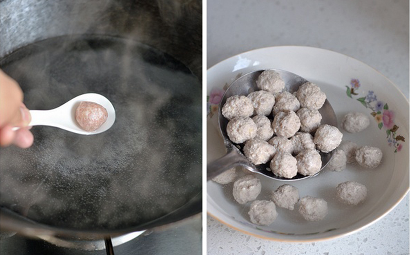 The most meatballs quick-boiled in one minute(图1）