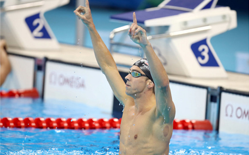 Phelps broke the world record with a total of 28 Olympic medals(图2）