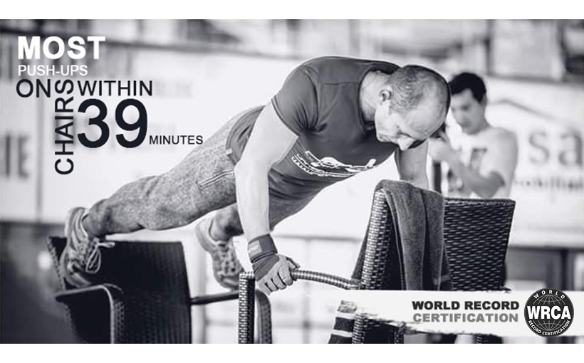 Most Push-ups On Chairs Within 39 Minutes(图2）