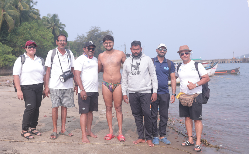 Fastest Time to Swim from Querim to Ashvem Beach, Goa(图2）